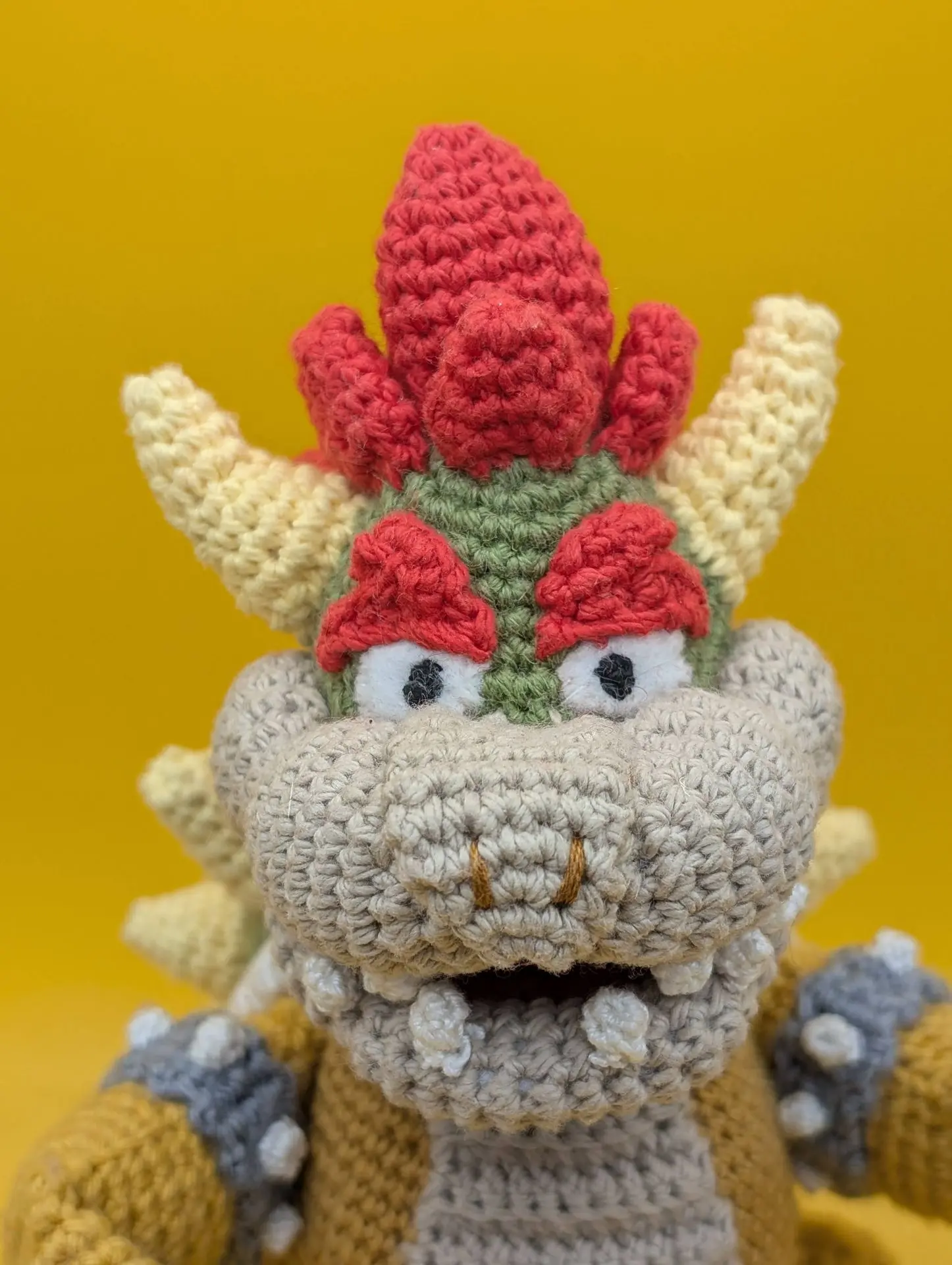 Amigurumi Bowser Face Close Up Pattern by GretaWings